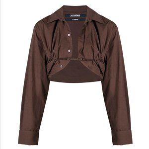JACQUEMUS Brown Le Papier 'La Chemise Machou' Shirt